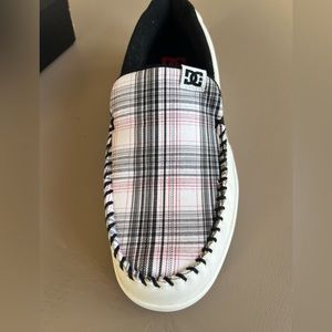 Brand new Rare Colorway Red White Plaid DC villian shoes